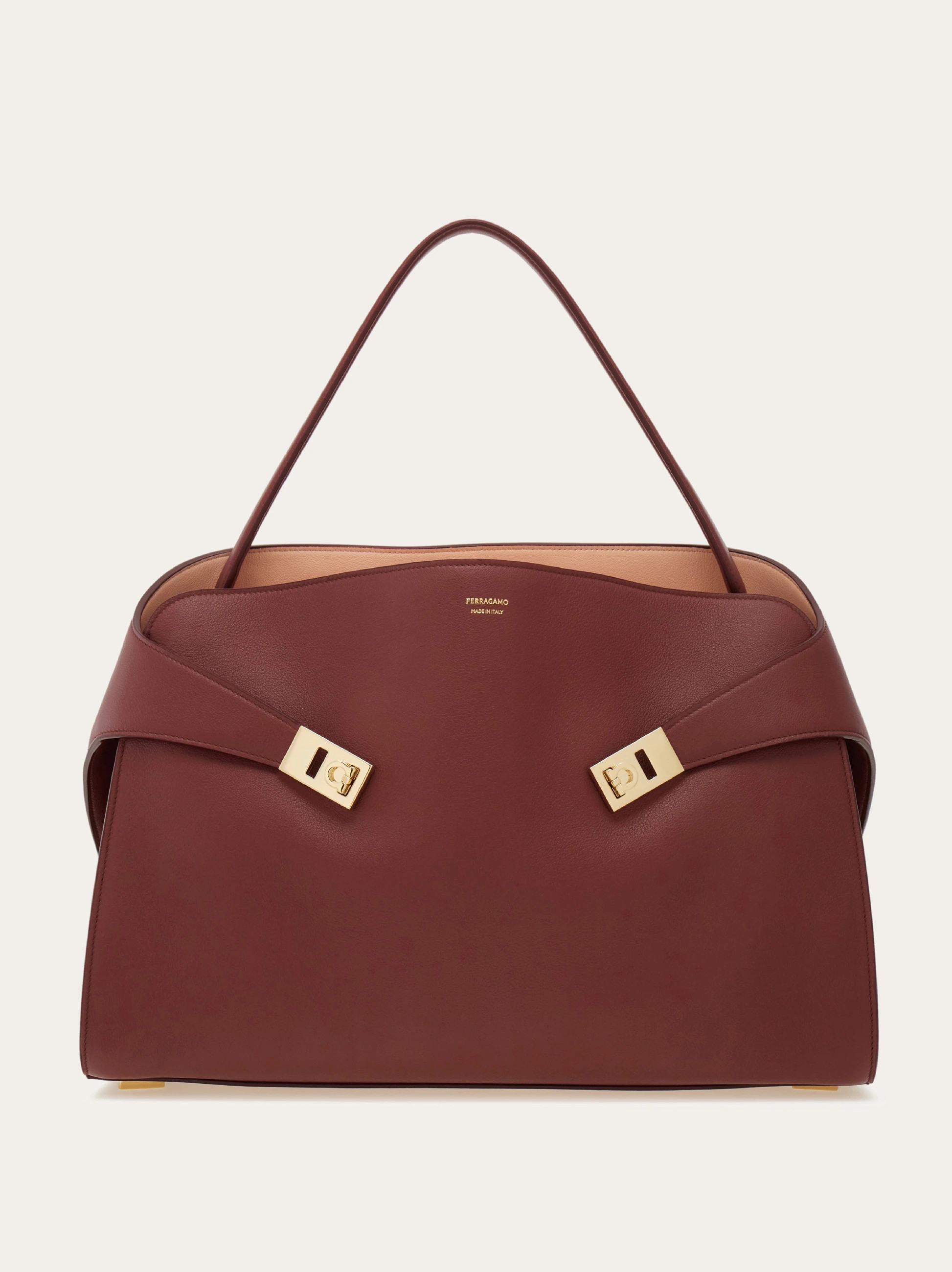 Hug soft bicolor shoulder bag (L) | Ferragamo