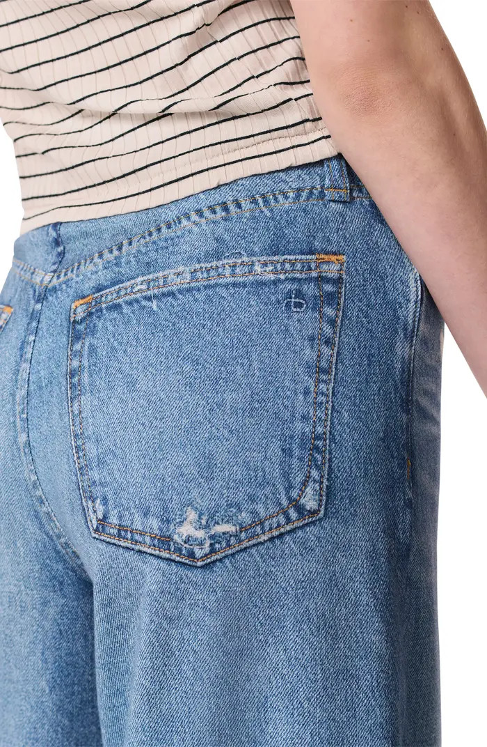 Miramar Sofie High Waist Ankle Wide Leg Cotton Terry Sweatpant Jeans | Nordstrom