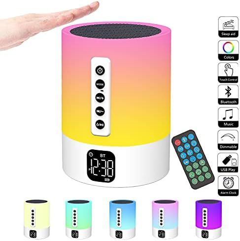 Amazon.com: Sound Machine with Night Light Bluetooth Speaker, Bluetooth Alarm Clock for Kids Dimm... | Amazon (US)