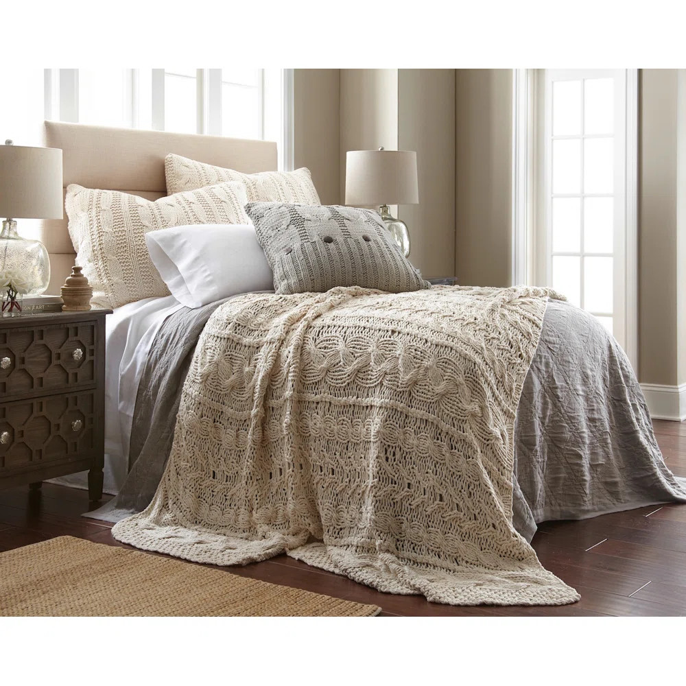 Chima Cable Knit Coverlet - Queen | Wayfair North America
