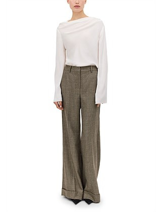 Bianca Spender Ivory Silk Cezanne Long Sleeve Top | David Jones | David Jones (Australia & New Zealand)