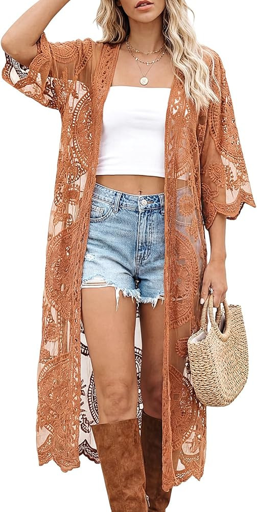 Lace Kimono Cardigan for Women | Amazon (US)