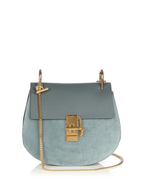 Drew small leather and suede cross-body bag | Chloé | Matches (UK)