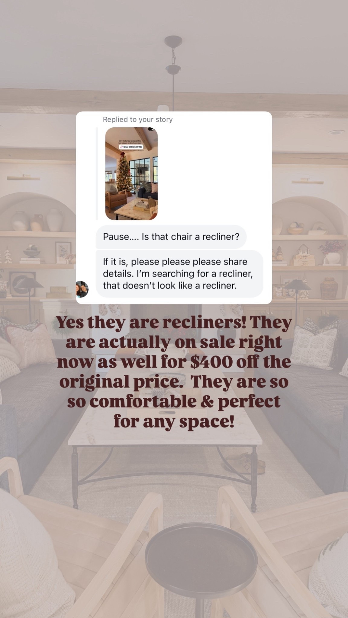 We have loved these recliners in our living room! Comfortable, but they don’t look like a recliner at all! 👏🏼 Also, they are currently on sale!

Loverly Grey, home finds, recliner, living room inspo, home decor 

#LTKSaleAlert #LTKHome