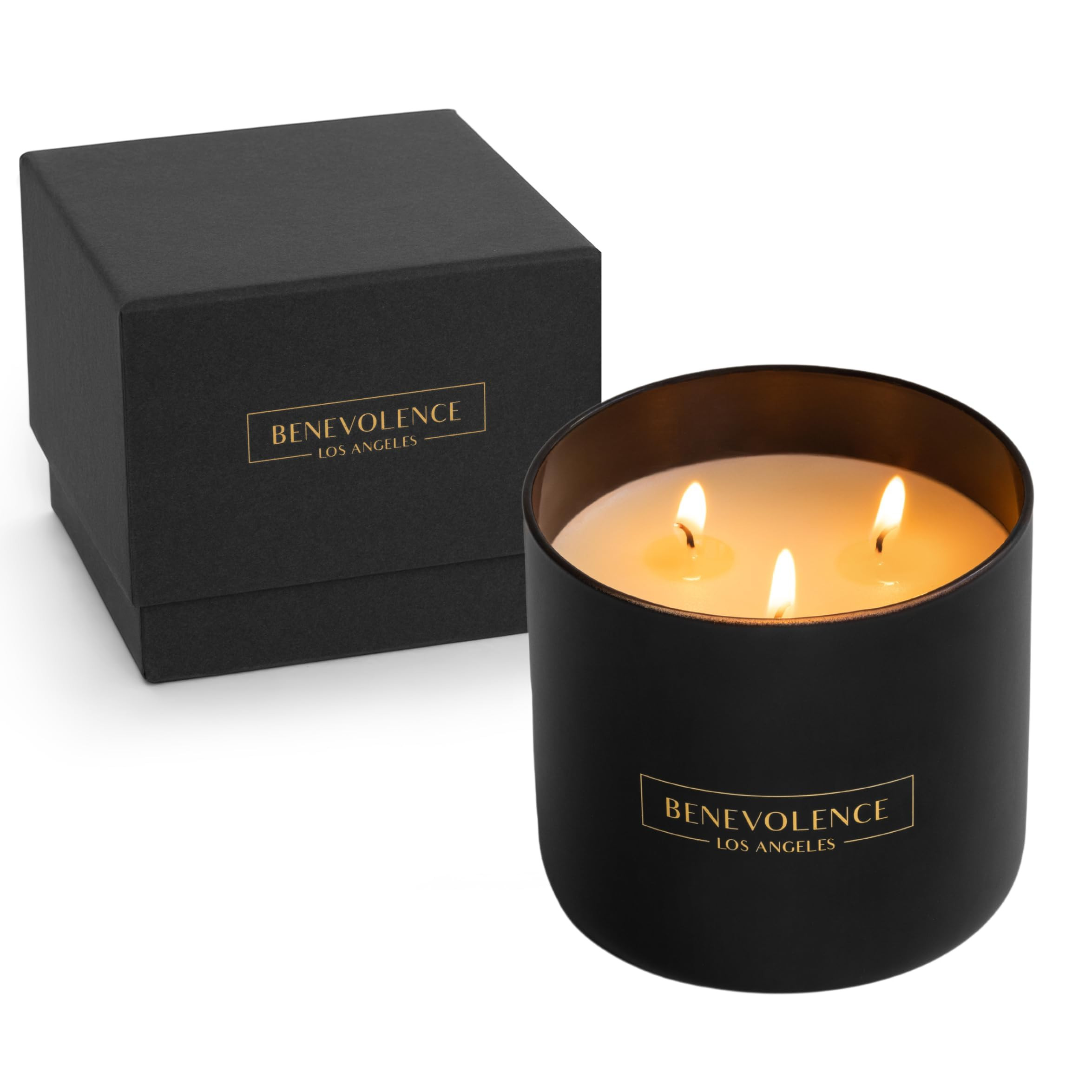 Benevolence LA 3 Wick Candle, Bergamot & Jasmine Large Scented Candle | Soy Candles | Gifts for W... | Amazon (US)