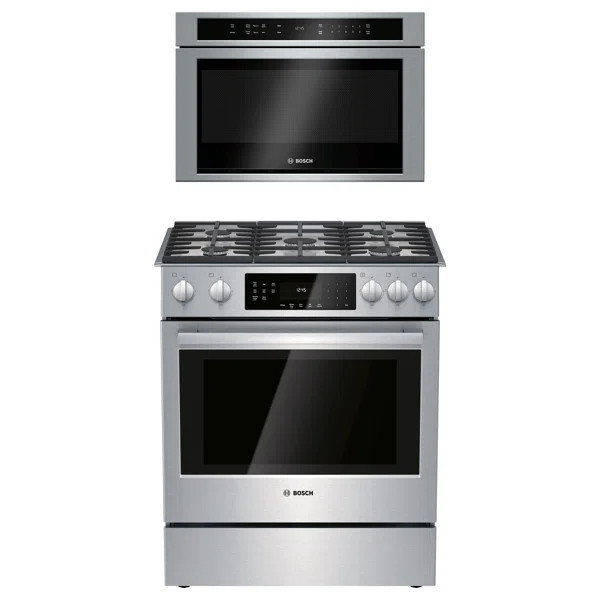 Bosch 2 Piece Kitchen Appliance Package with Gas Slide-In Range , and Microwave Drawer | Wayfair Professional