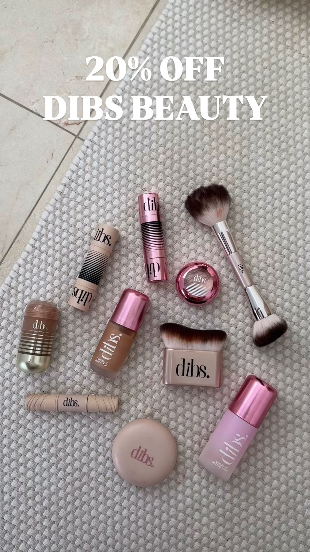 20% off Dibs beauty!!
-shade 3 and starlight in beauty sticks 
-shade unbothered bronze in the status stick 
-shade love triangle in the lovebeam perfector

#LTKSaleAlert #LTKBeauty