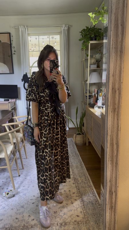 Leopard maxi. Euro style. Adidas sneakers kids sized 4.5 wear a 6.5 normally in women’s. Summer style. Casual style. Mom style. Chic  

Handbag go to https://www.vivrelle.com use code BrandiWright & as low as 45 a month you can rent designer bags. This bag they have 🖤

#LTKVideo #LTKStyleTip #LTKSeasonal