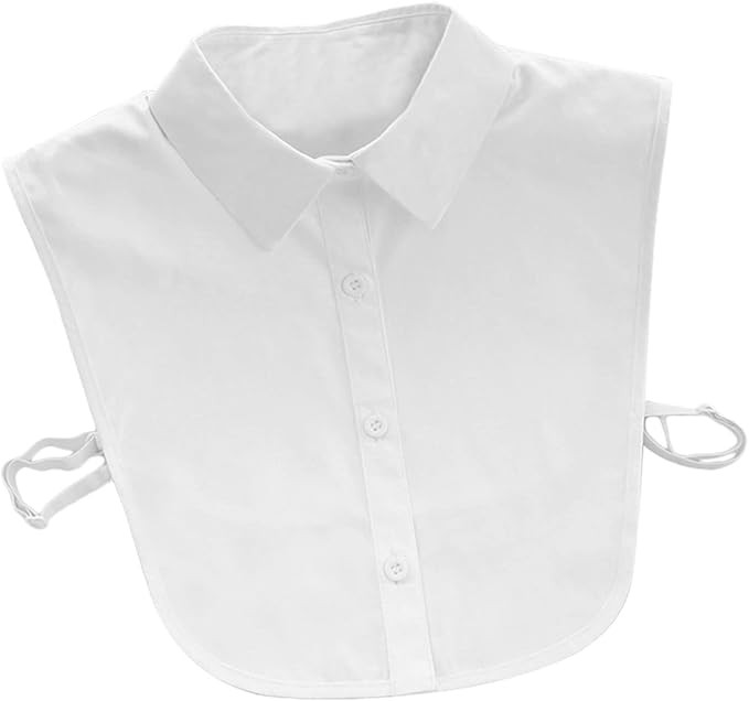 EQLEF Fake Collar Cotton Women's Detachable Half Shirt Blouse Fake Collar Shirt | Amazon (UK)