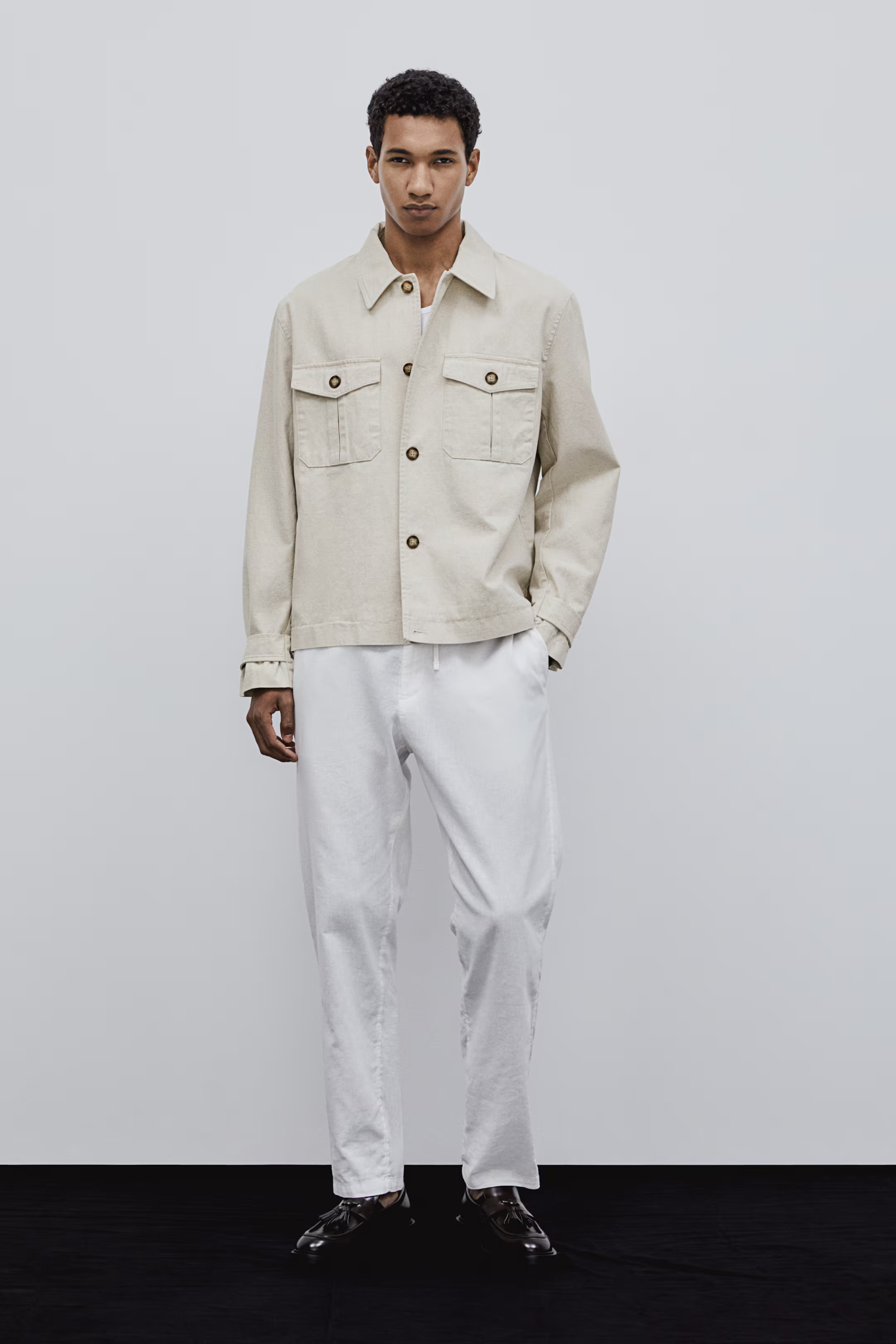 Slim Fit Linen-blend jacket | H&M (UK, MY, IN, SG, PH, TW, HK)