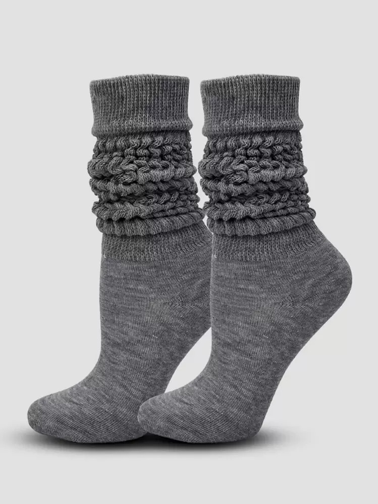 1pair Women's Mid-High Slouch Socks | SHEIN