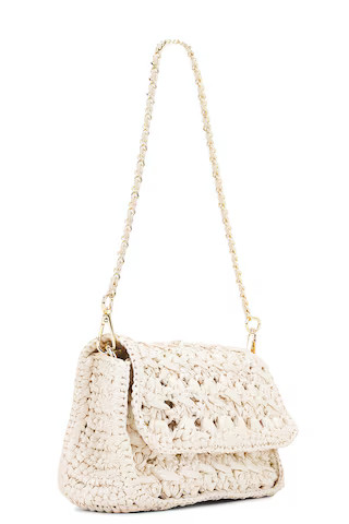 BTB Los Angeles Shiloh Chain Clutch in Cream from Revolve.com | Revolve Clothing (Global)