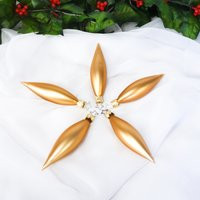 Vintage Teardrop Glass Christmas Ornaments, Set Of Five Gold Torpedo, Retro German Hand Blown, Original Box, Decorations | Etsy (US)