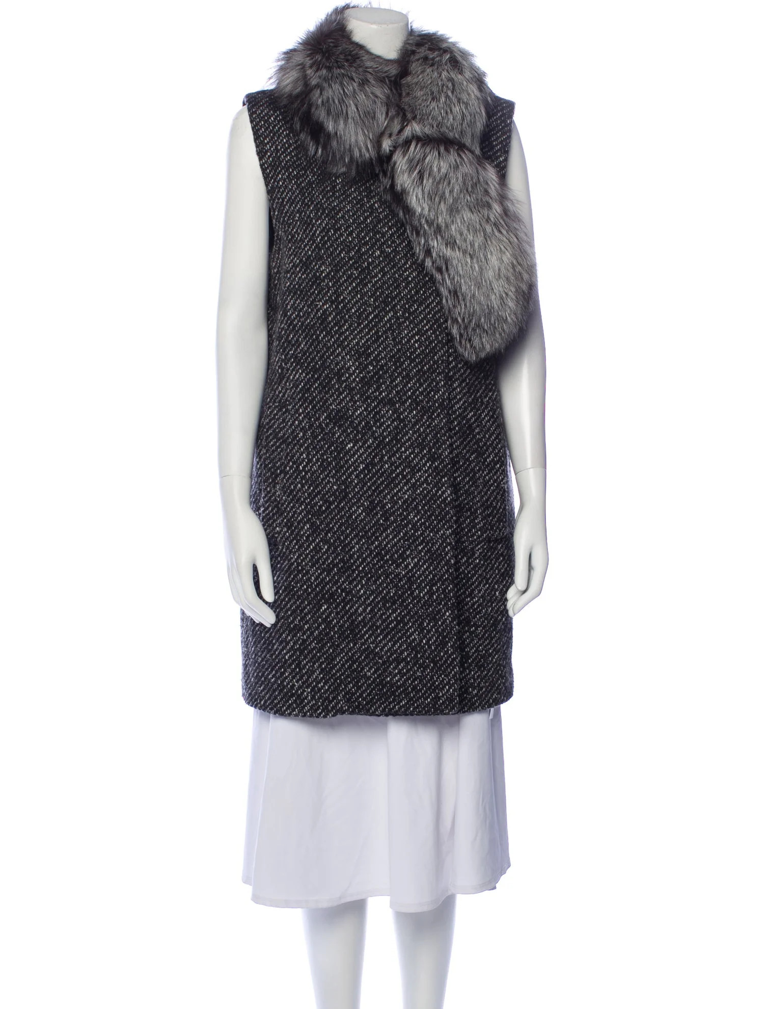 Tweed Pattern Vest | The RealReal