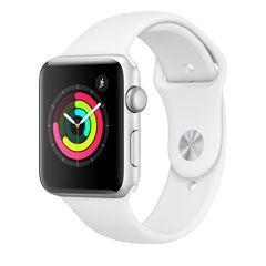 Apple Watch Series 3 (GPS, 42mm) - Silver Aluminum Case with White Sport Band | Amazon (US)