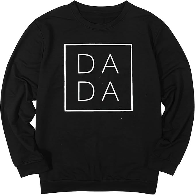Men Crewneck Sweatshirt Dad Dada Pullover Shirt Winter Thanksgiving Long Sleeve Father Gifts Blou... | Amazon (US)