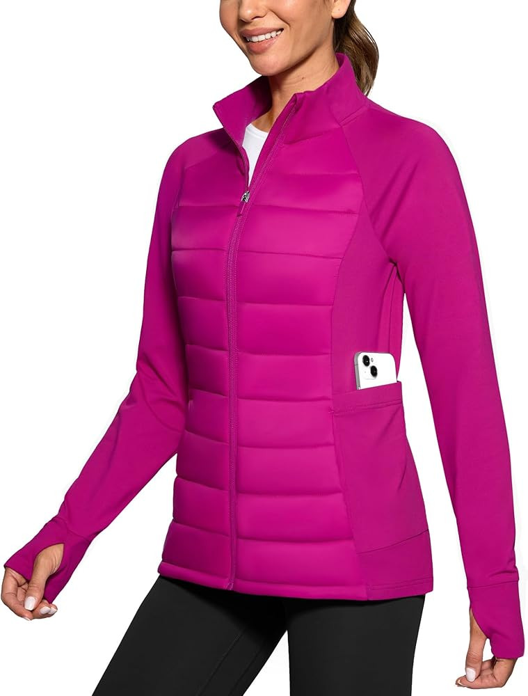 G Gradual Women's Running Fleece Lined Jackets 6 Pockets Lightweight Water Resistant Puffer Jacke... | Amazon (US)