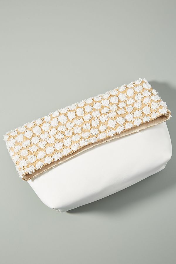 Jackie Raffia Foldover Clutch | Anthropologie (US)