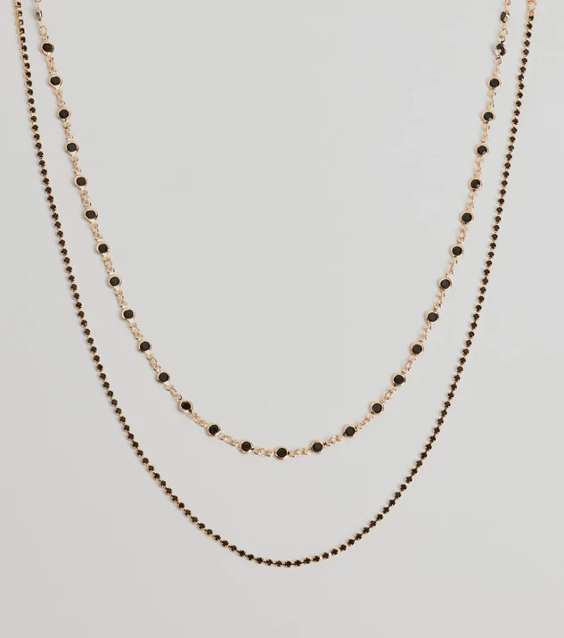 Sleek Aura Layered Stone Necklace | Windsor Stores