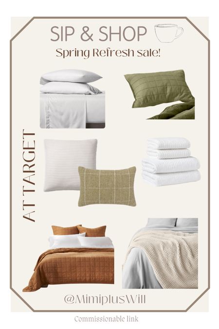 Spring refresh sale up to 30% off! 

Spring sale | target sale | bedding | towels | throw pillows | home spring decor 
Follow @mimipluswill for more! 

#LTKsalealert #LTKSeasonal #LTKxTarget