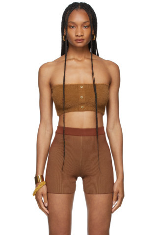 Jacquemus - Brown La Montagne 'Le Bandeau Neve' Bra | SSENSE