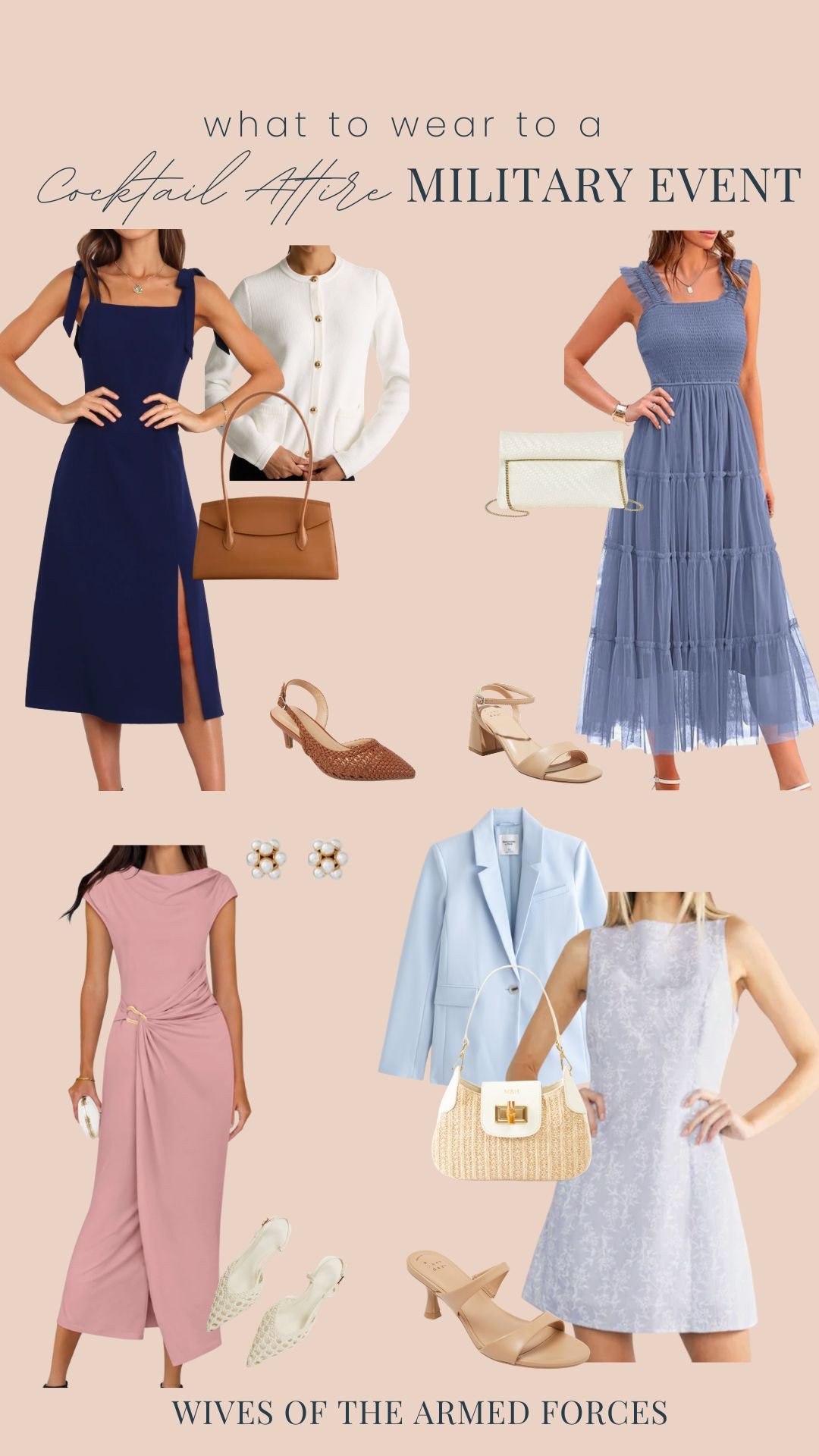 Have a more formal cocktail attire promotion or graduation to attend this spring? These looks will keep you looking professional, yet stylish at any military event! 

 

#LTKSeasonal