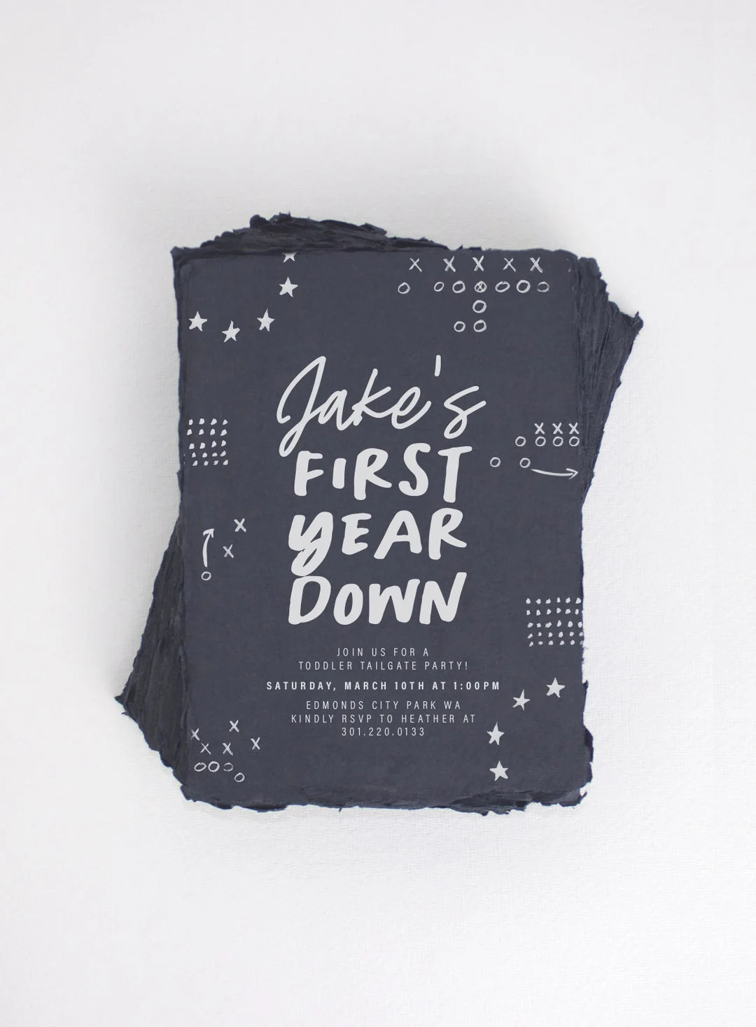 Toddler Tailgate Football Birthday Invite First Year Down - Etsy | Etsy (US)