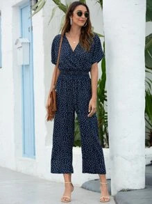 Polka Dot Surplice Front Jumpsuit SKU: swjumpsui23200707082(1000+ Reviews)$7.08$18.00-61%S3 Exclu... | SHEIN