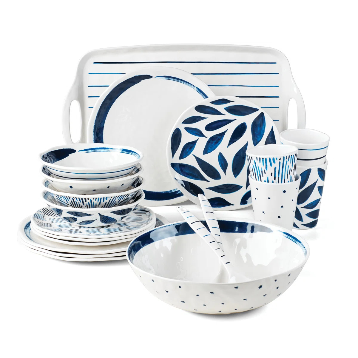 Blue Bay Melamine 20-Piece Dinnerware Set | Wayfair North America