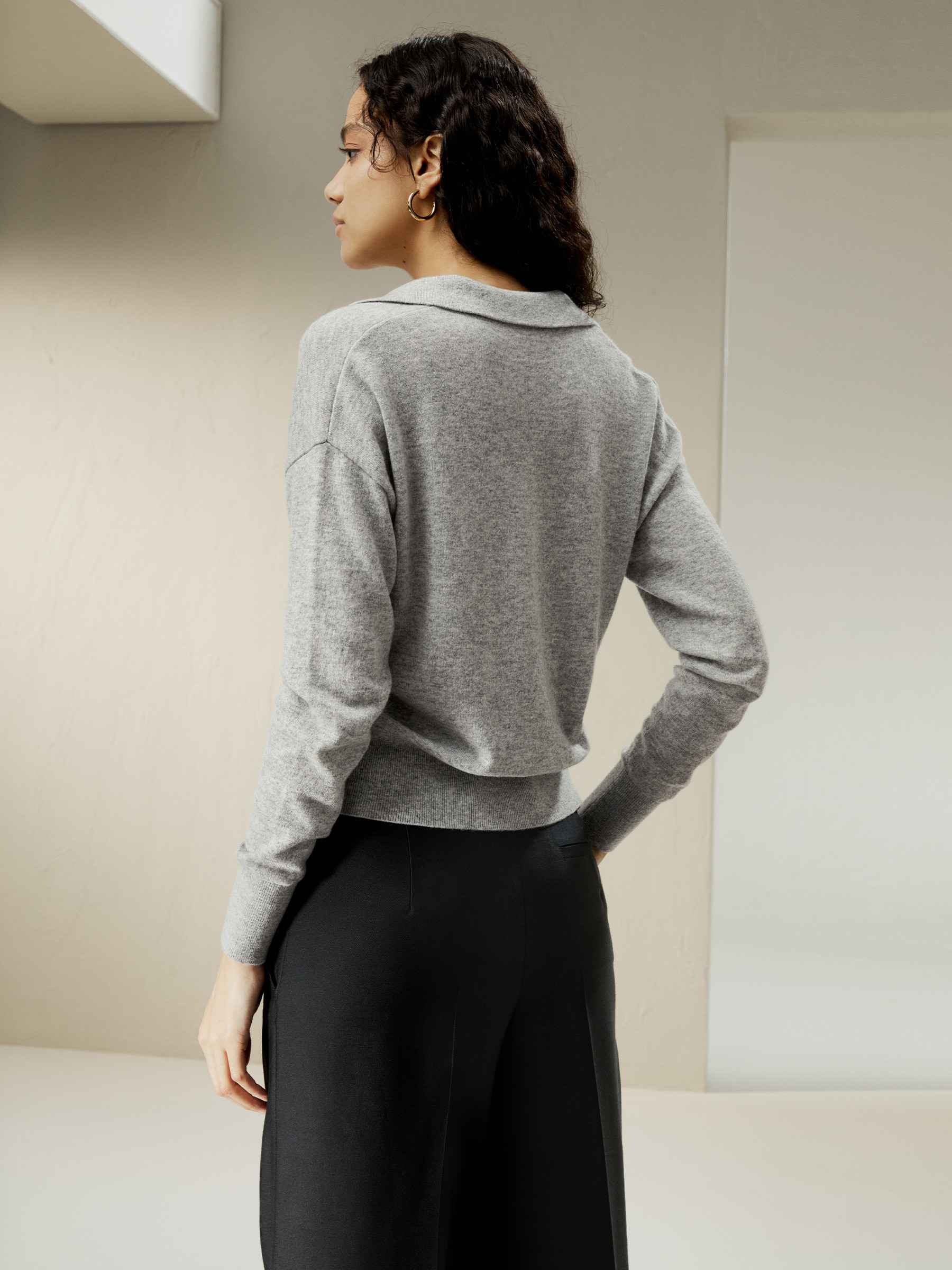 Cashmere Polo Shirt | LilySilk