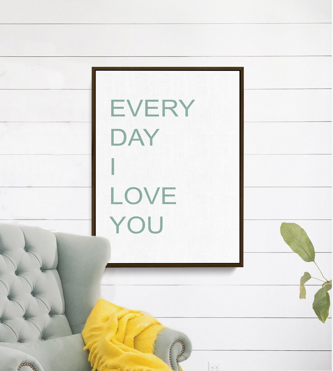 Every Day I Love You Canvas Sign for Anniversary or Valentine's Day Gift | Etsy (US)