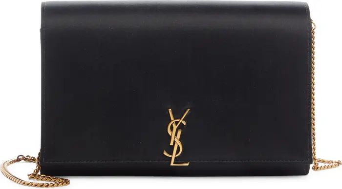 Saint Laurent Glossy Leather Wallet on a Chain | Nordstrom | Nordstrom