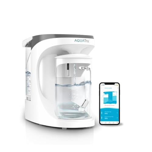 AquaTru Carafe Smart Alkaline | Countertop Water Purifier for PFAS and Other Contaminants with Exclusive 4-Stage Ultra Reverse Osmosis Technology (No Plumbing or Installation Required) | BPA Free | Amazon (US)