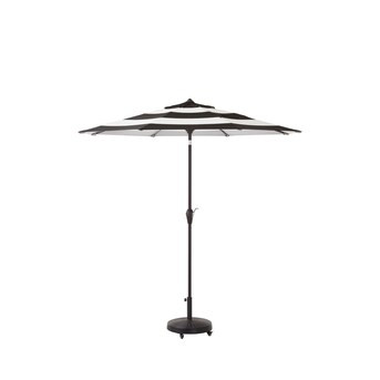 allen + roth 9-ft Black Auto-tilt Market Patio Umbrella | Lowe's