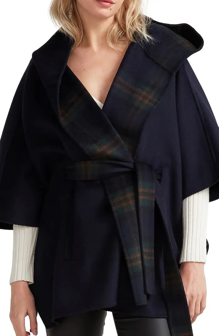 Jackson Landing Plaid Wool Blend Cape | Nordstrom Rack
