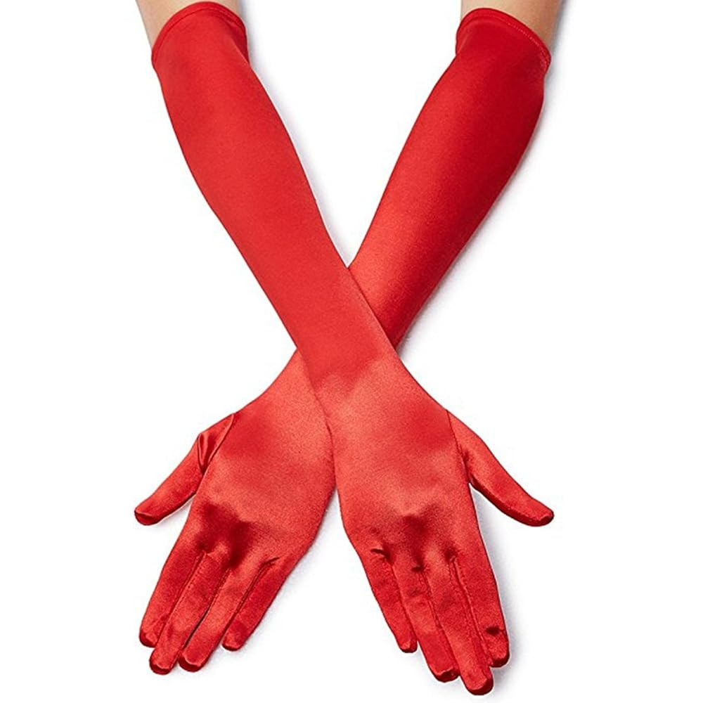 Long Opera Party Gloves for Women 1920s 20s Satin Gloves Costumes Elbow Length Bridal Evening Dre... | Amazon (US)