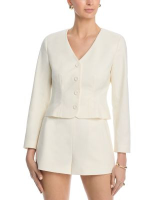 FRENCH CONNECTION Halsey Twill Tailored Cropped Jacket | Bloomingdale's Women | Bloomingdale's (US)