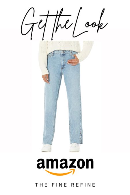 Amazon find: Straight jeans side slit - a skinnier straight leg will be trending for summer 2024!

#LTKSpringSale #LTKstyletip #LTKmidsize
