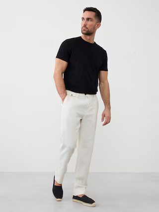 Slim-Straight Linen-Blend Trouser | Banana Republic Factory