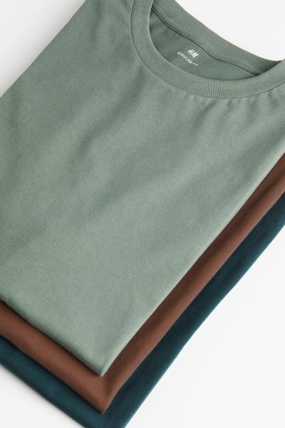 3-pack Regular Fit Crew-neck T-shirts | H&M (US)