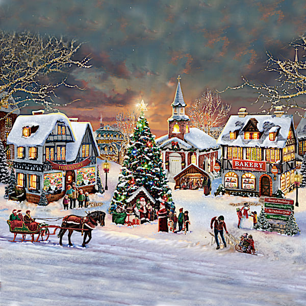Thomas Kinkade Christmas Festival Village Collection | Bradford Exchange