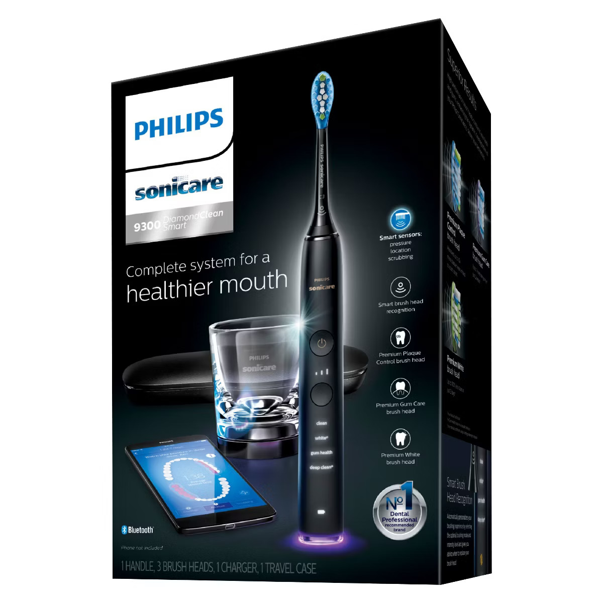 Philips Sonicare DiamondClean Smart Black 9300 Toothbrush | Target