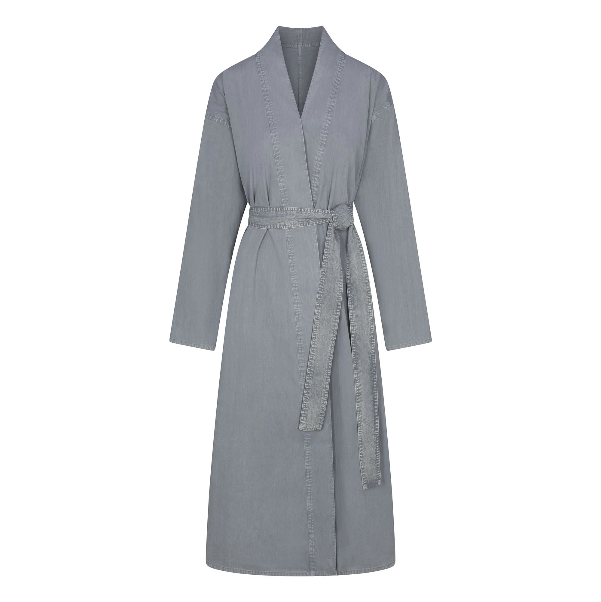 WOVEN LOUNGE LONG ROBE | PACIFIC | SKIMS (US)