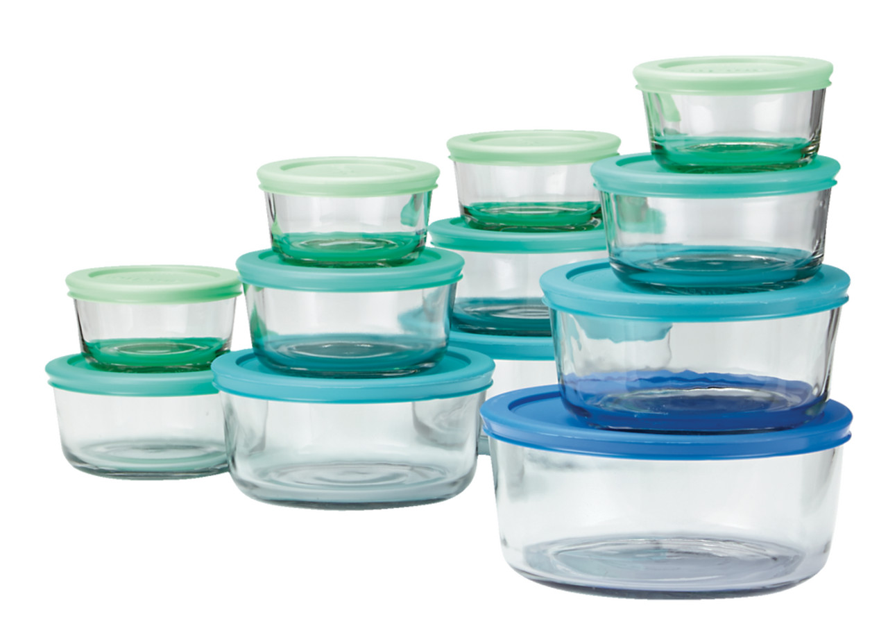 Anchor Hocking Glass Food Storage Set, Assorted Sizes, 24-pc#142-3944-8 | Canadian Tire