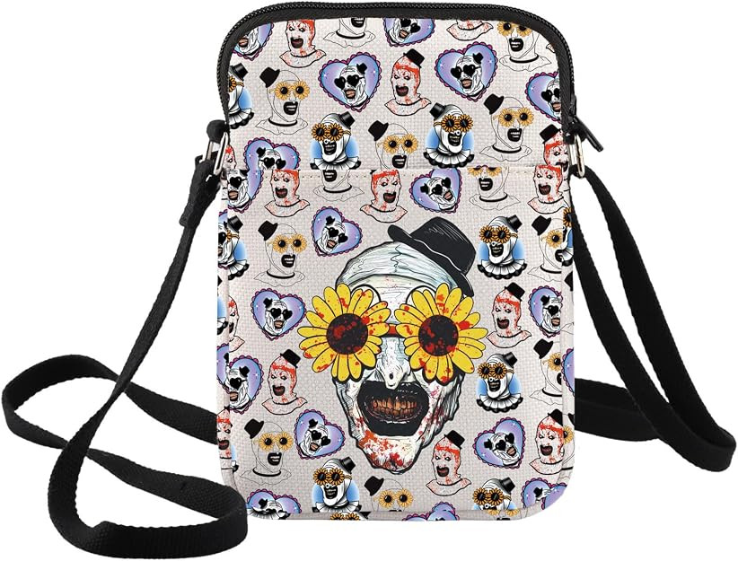BWWKTOP Horror Clown Crossbody Bag Scary Art Clown Gift Work Of Art Makeup Bag Horror Movie Fan G... | Amazon (US)