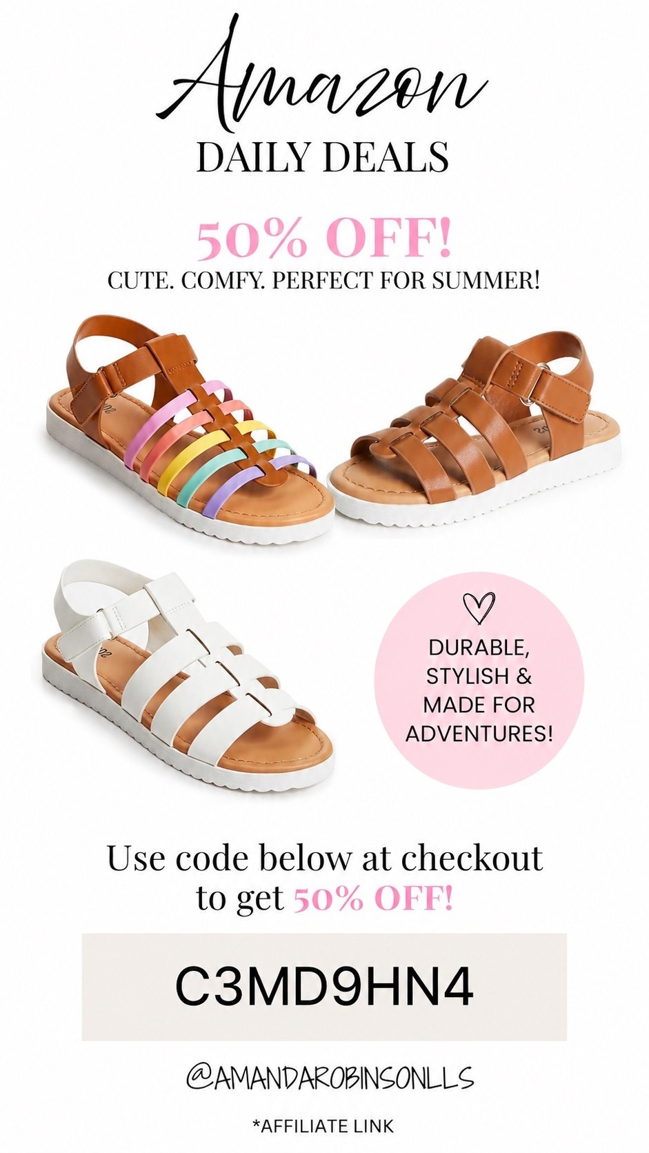 Amazon daily deals
Strappy gladiator sandals

#LTKSaleAlert #LTKKids