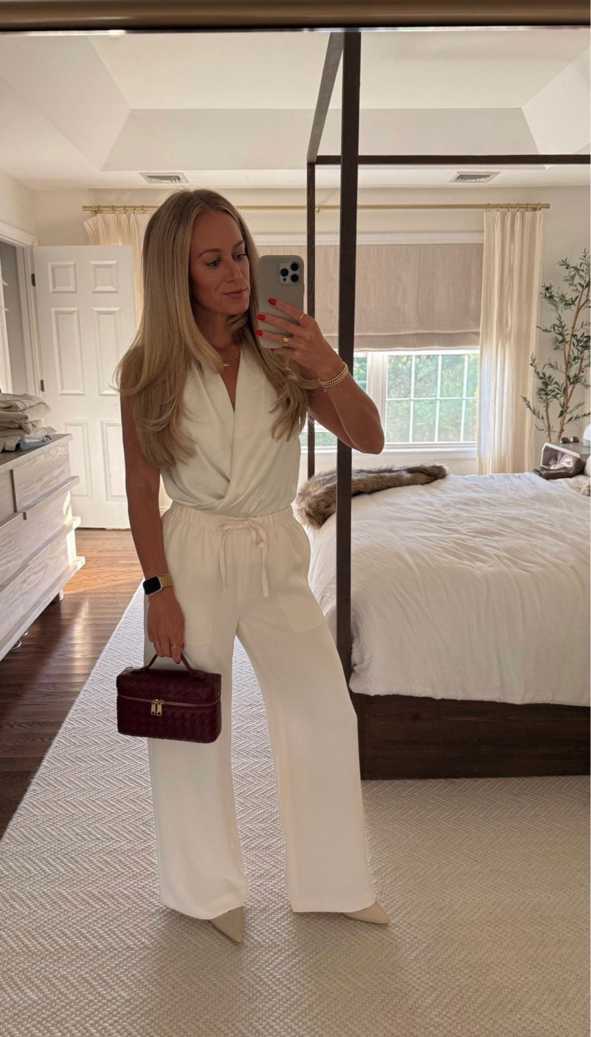 Dinner fit wearing silky halter aritzia top with the lodge pant - small in both!

#LTKootd #LTKSeasonal