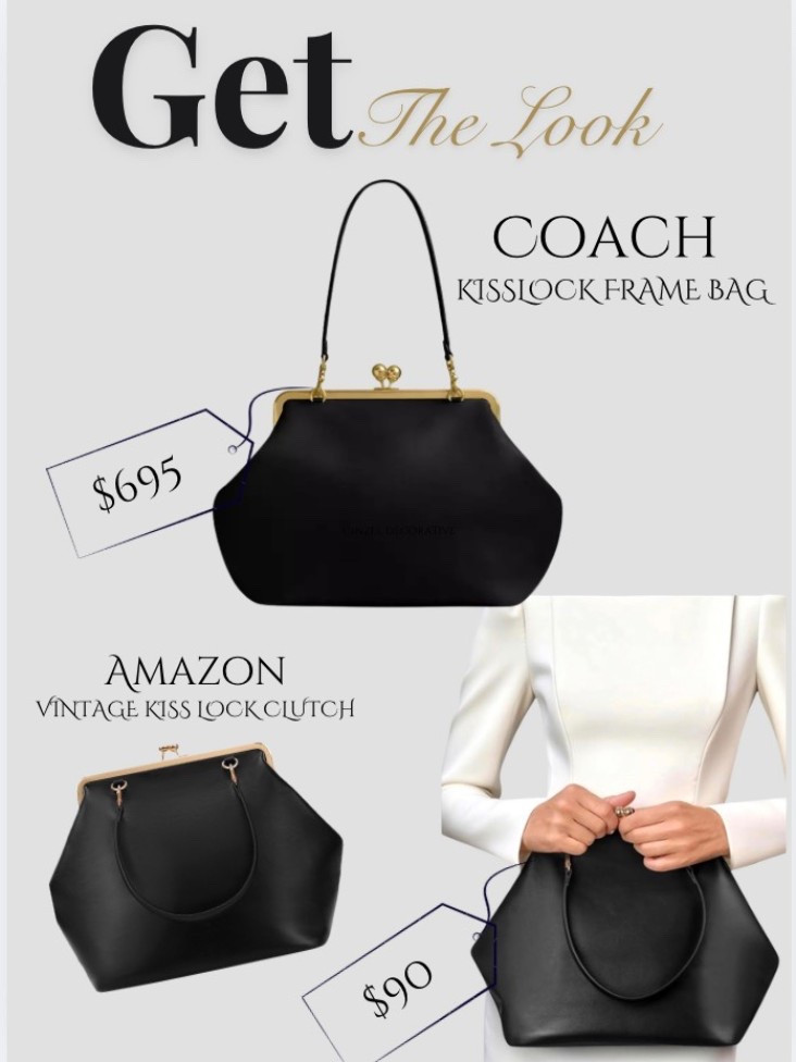 Get the look for less ✨

The classic Coach kiss lock bag for $695 vs. an Amazon kiss lock clutch for $90 same vintage-inspired silhouette, same polished snap closure, same timeless energy… just very different price tags. 

#LTKSeasonal #LTKTravel #LTKgrwm