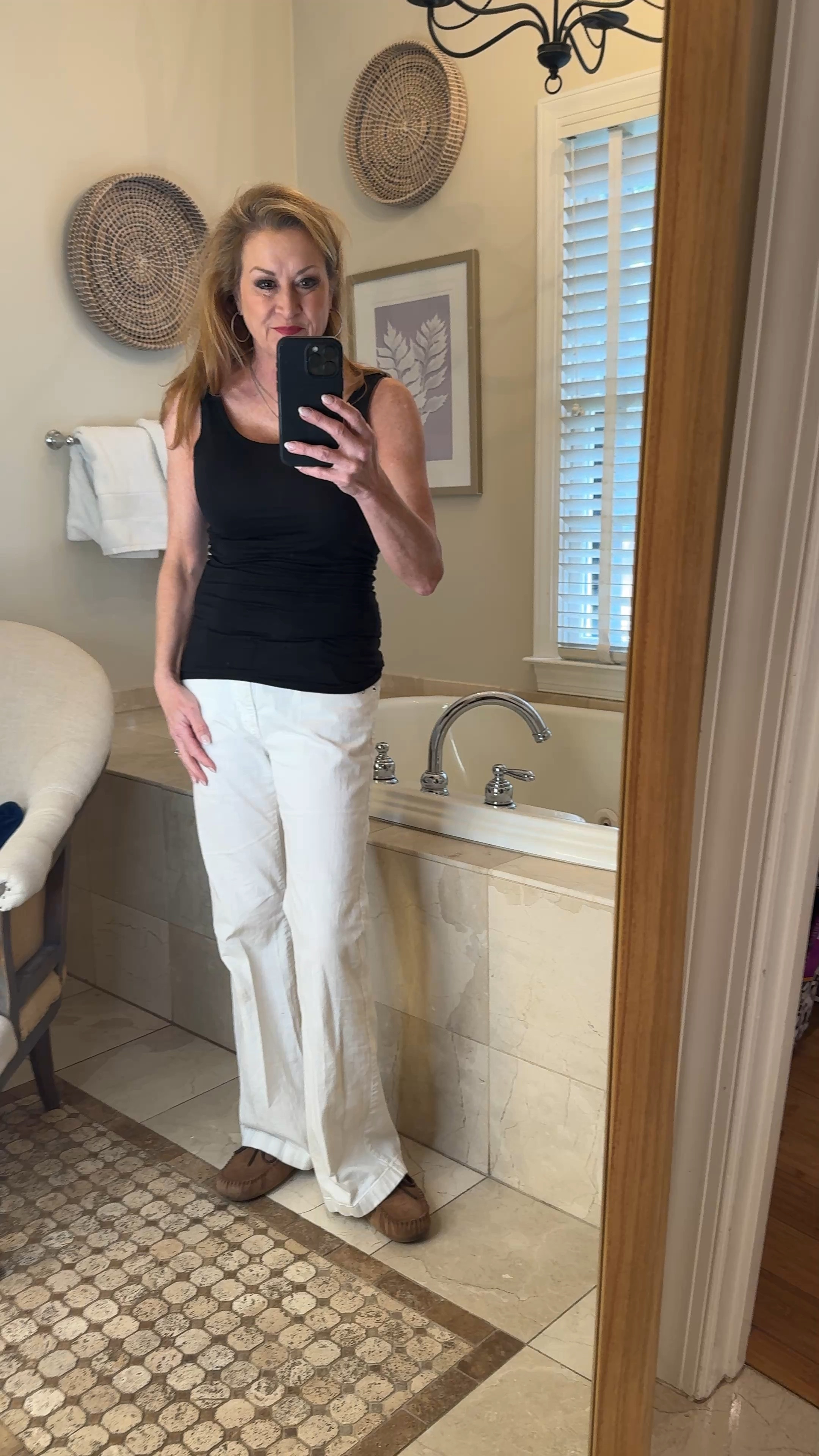 My favorite Cami!! This is super soft and not tight at all. This is not shape wear. It’s a comfy base layer that I wear under everything. It’s very lightweight and sheer so so comfortable. I’ve even slept in it. It’s that comfy! Ladies, this is perfect to layer under a sweater or really anything I wear it every single day. It’s great to tuck in so that if you lift your arms, your belly doesn’t show.! I found it on Amazon and target so both are linked below exact product that I’m wearing. I’m wearing a size small I’m 5’6” , 130 pounds.
Hugs!

#LTKSeasonal #LTKWorkwear #LTKGiftGuide