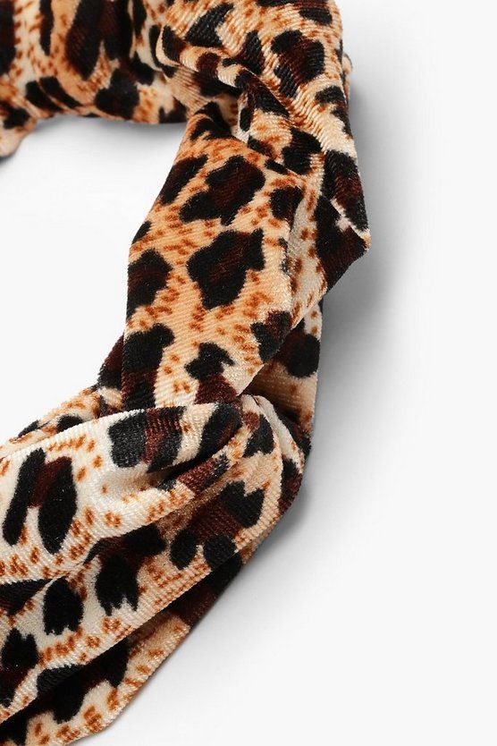 Leopard Print Twist Knot Headband | Boohoo.com (US & CA)